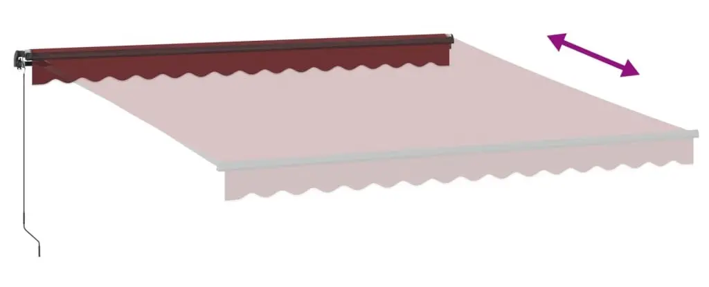 Copertina retractabila VidaXL 3310187 LED 400x300 (Burgundy) - 4