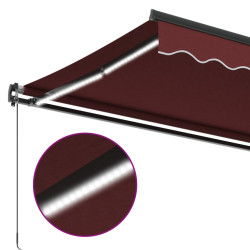Copertina retractabila VidaXL 3310187 LED 400x300 (Burgundy) Thumb