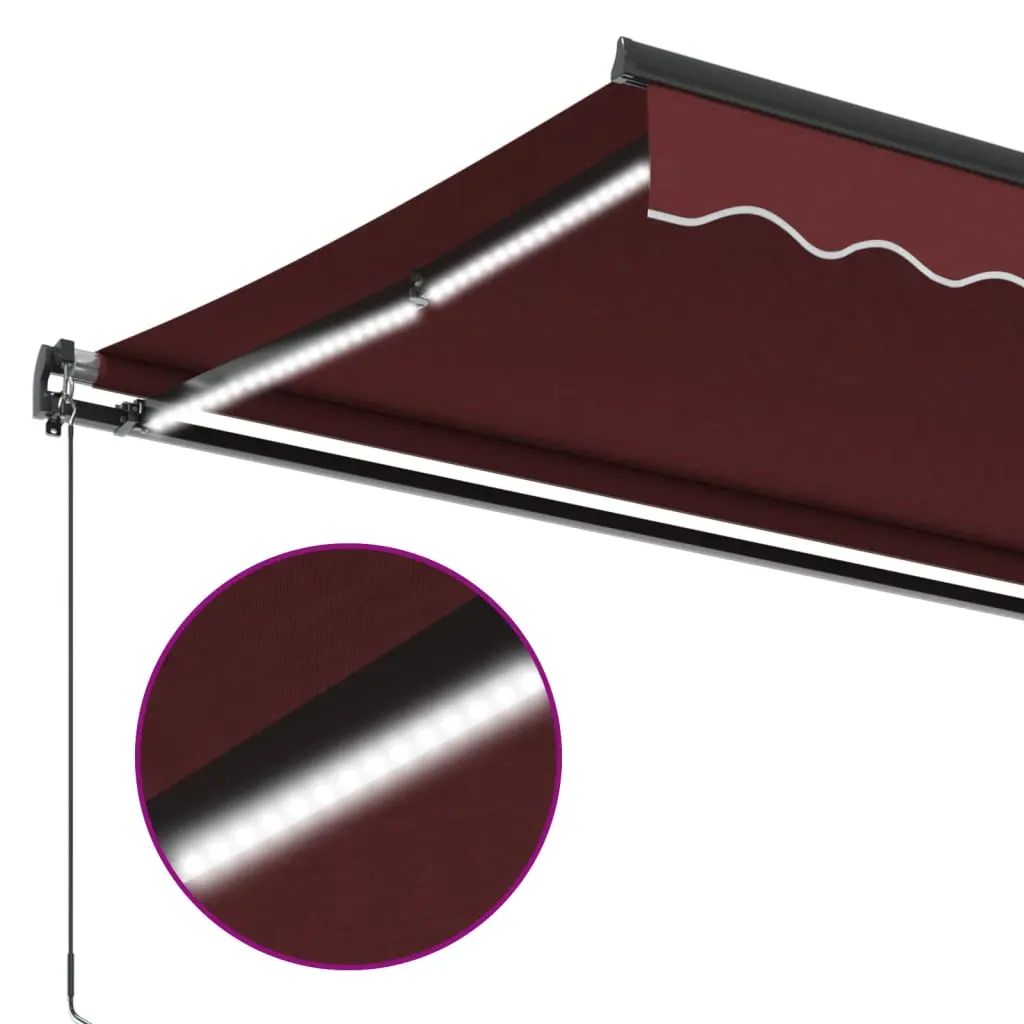 Copertina retractabila VidaXL 3310187 LED 400x300 (Burgundy) - 6