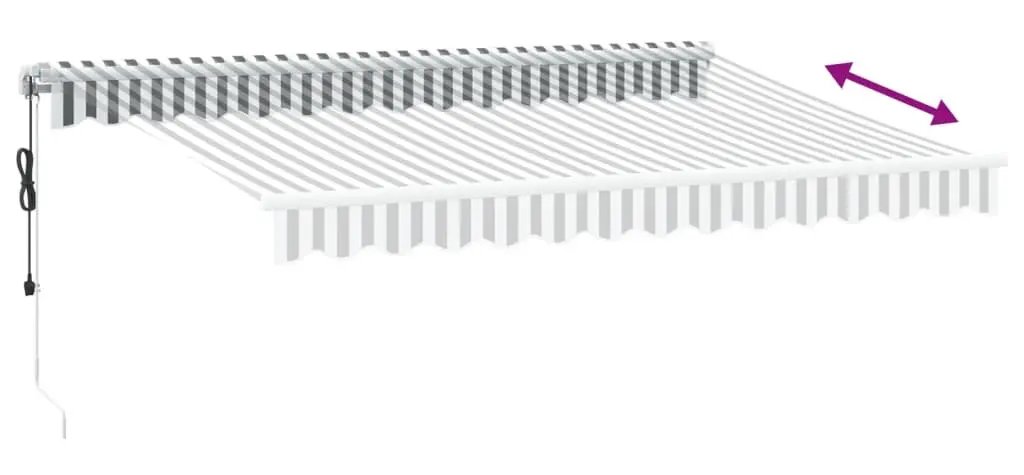 Copertina retractabila VidaXL 3310227 350x250 (Anthracite/White)