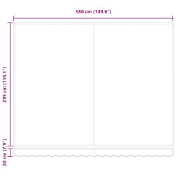 Copertina retractabila VidaXL 3310231 LED 400x300 (Anthracite/White) Thumb