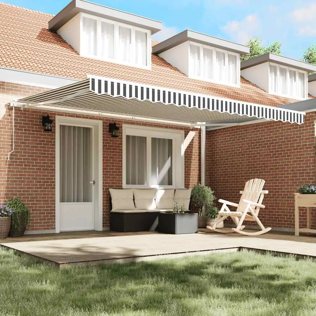 Маркиза выдвижная VidaXL 3310234 (Anthracite/White) - 11