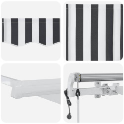 Маркиза выдвижная VidaXL 3310234 (Anthracite/White) Thumb