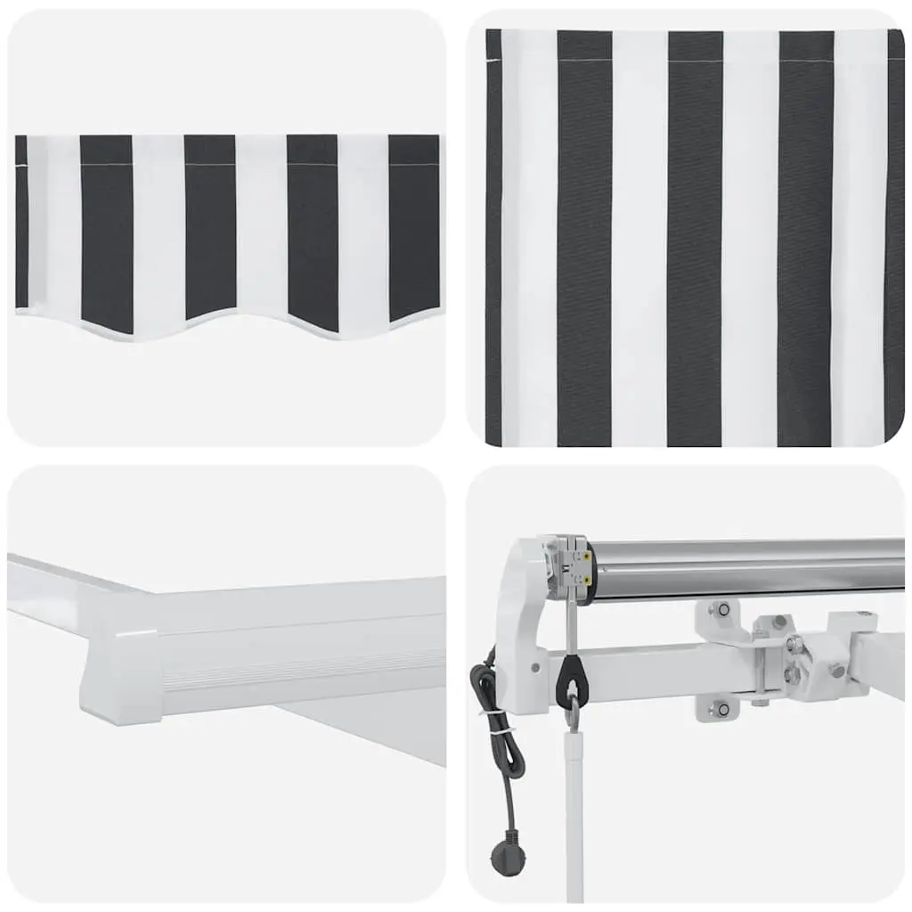 Маркиза выдвижная VidaXL 3310234 (Anthracite/White) - 7
