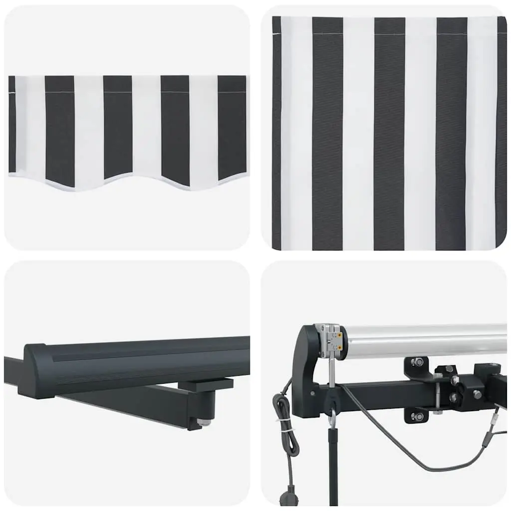 Маркиза выдвижная VidaXL 3310236 LED (Anthracite/White) - 4