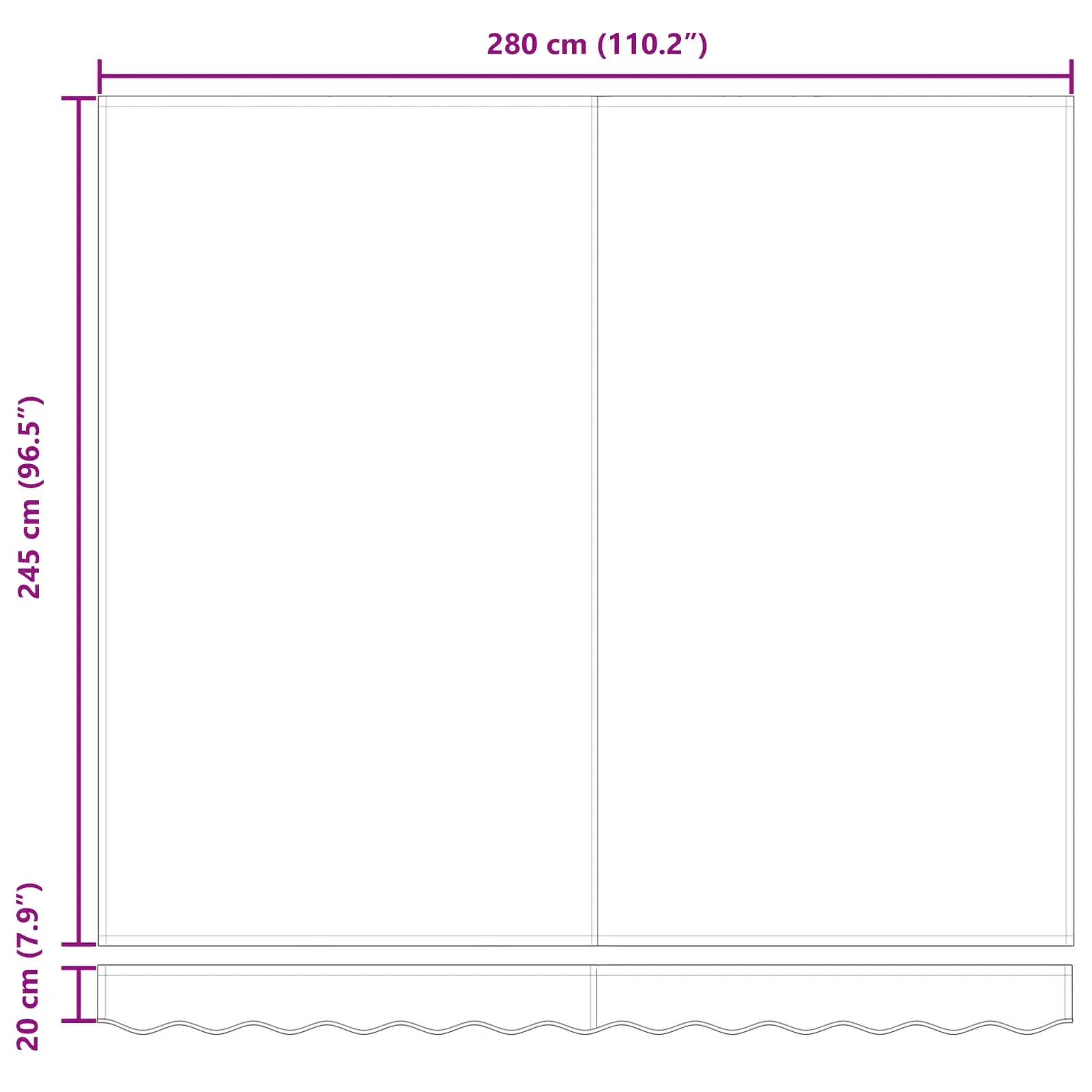 Copertina retractabila VidaXL 3330046 300x250 (Black) - 6