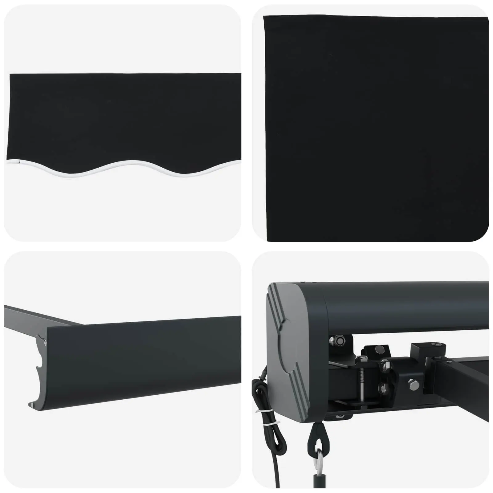 Маркиза выдвижная VidaXL 3330048 300x250 (Black) - 5