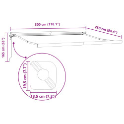 Copertina retractabila VidaXL 3330082 300x250 (White) Thumb