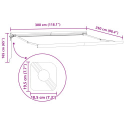Copertina retractabila VidaXL 3330084 300x250 (White) Thumb