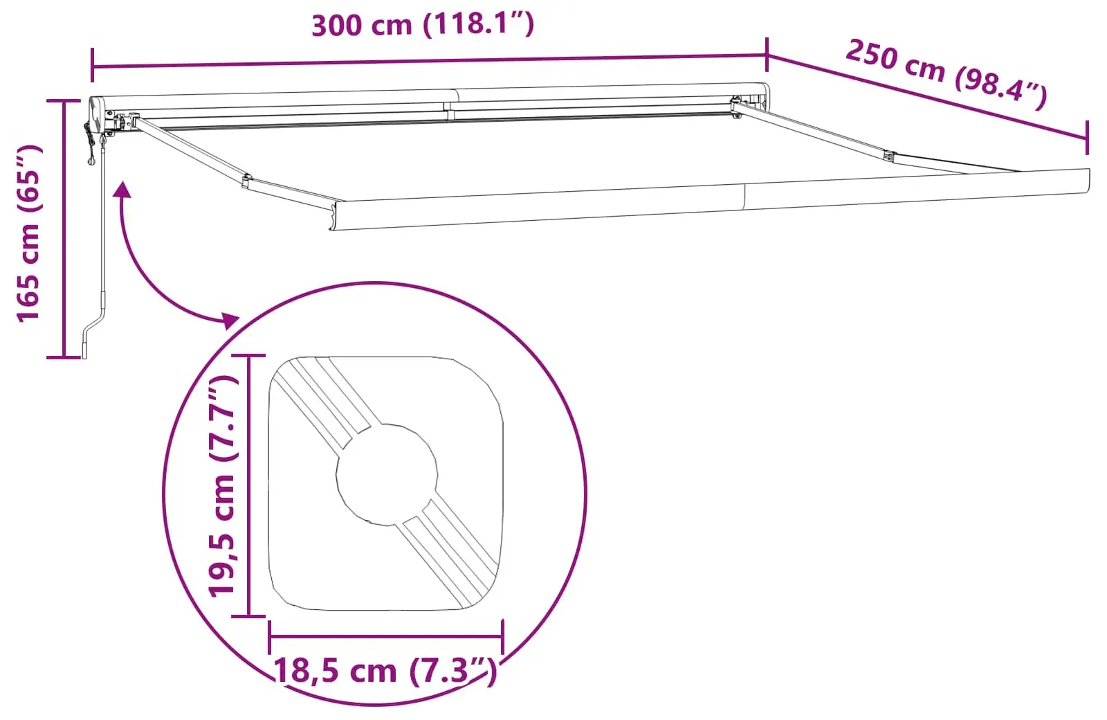 Copertina retractabila VidaXL 3330084 300x250 (White) - 9