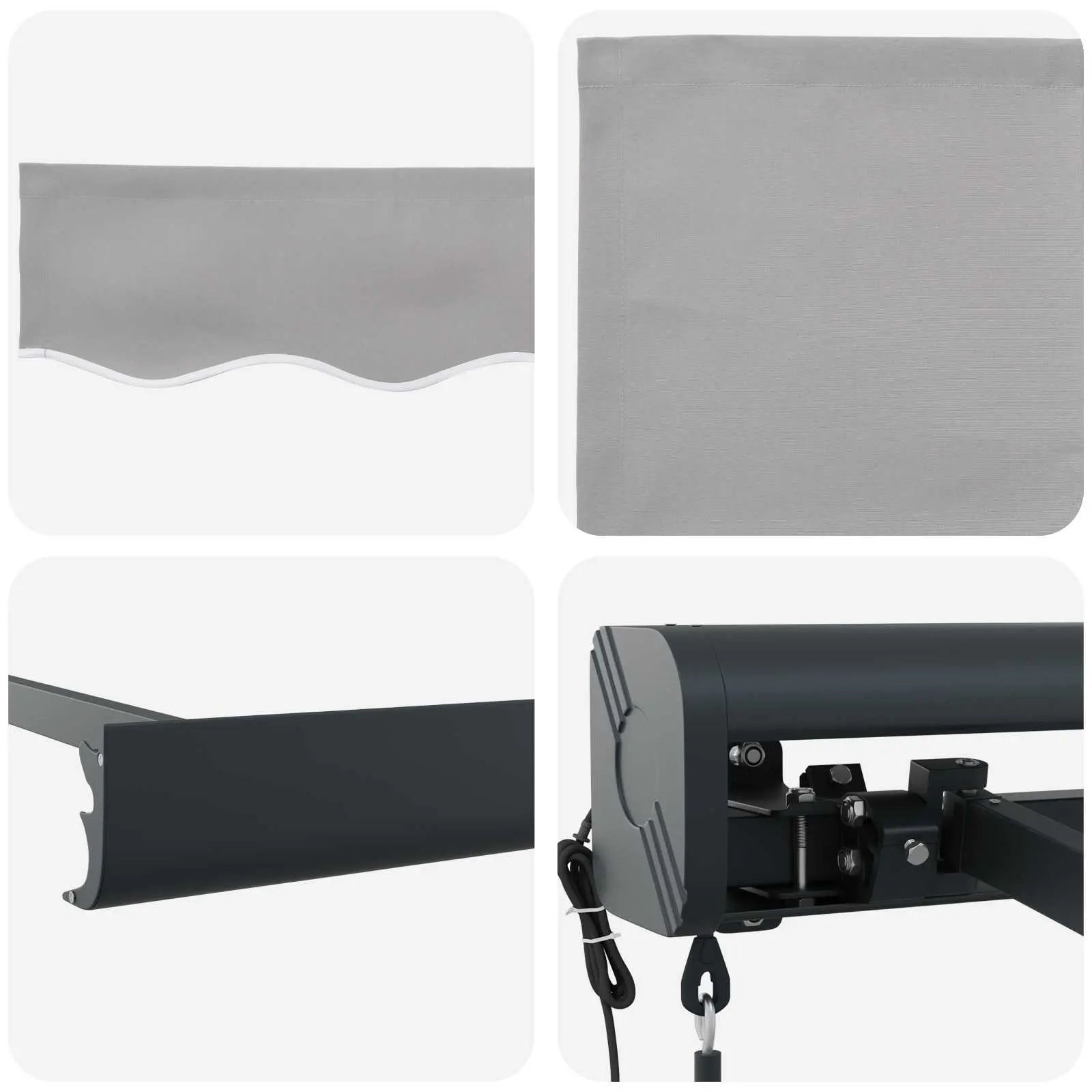 Copertina retractabila VidaXL 3330102 300x250 (Light Grey) - 5