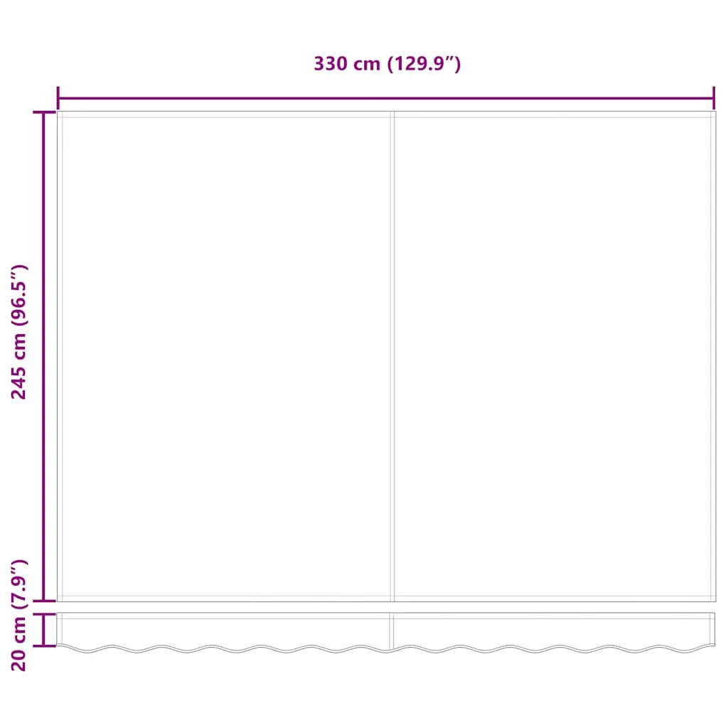 Маркиза выдвижная VidaXL 3330238 350x250 (Red/Black) - 9