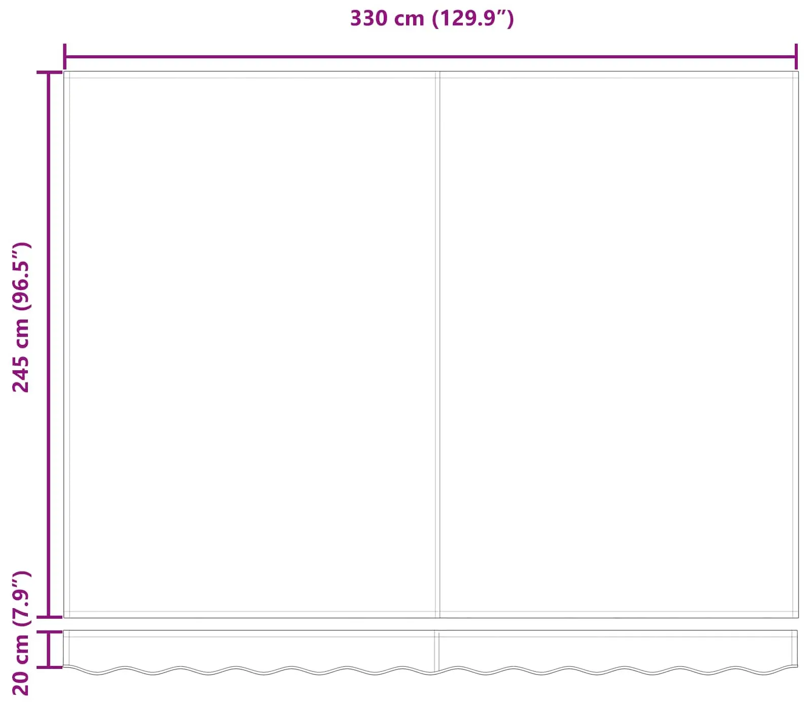 Маркиза выдвижная VidaXL 3330264 (Yellow/Orange) - 7
