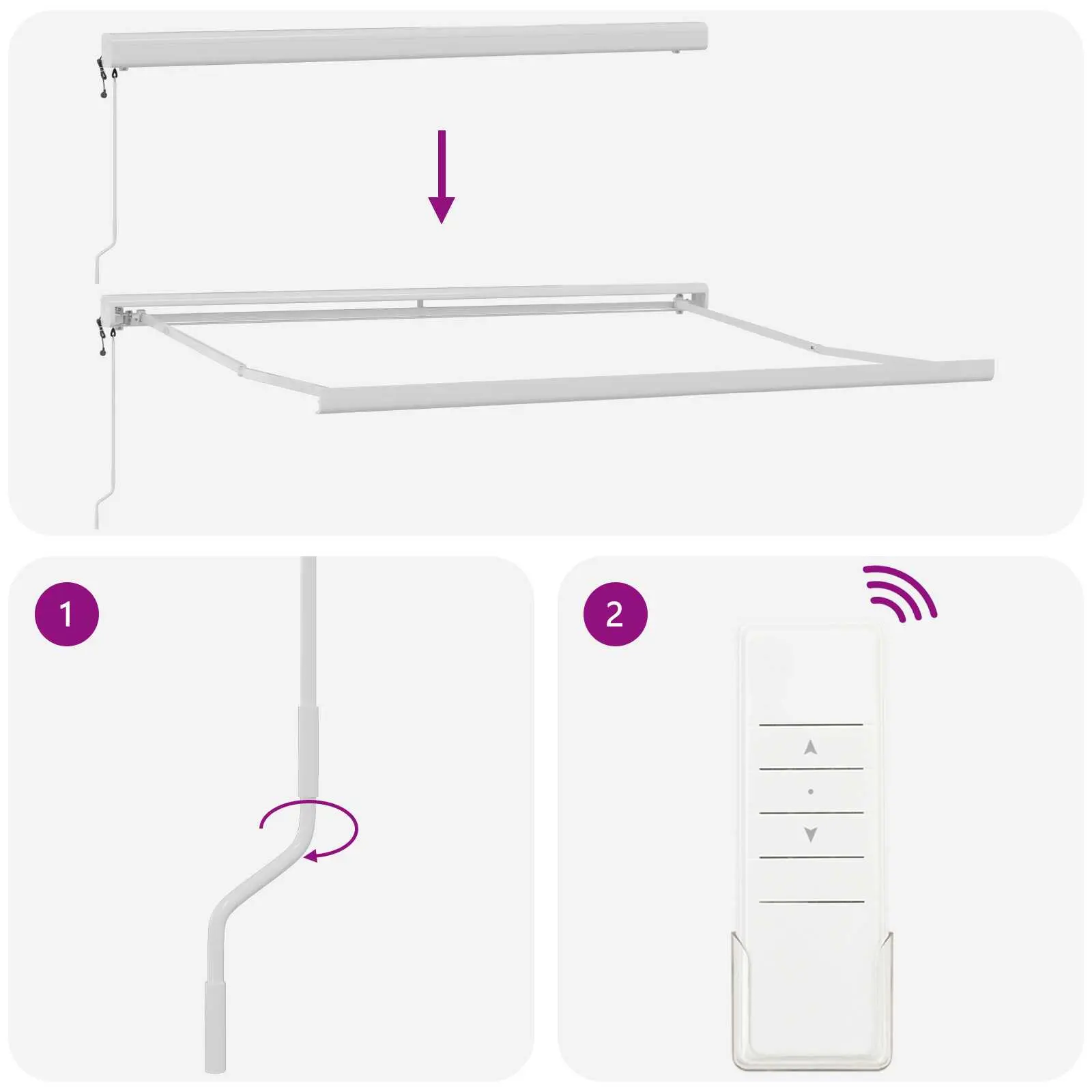 Copertina retractabila VidaXL 3330280 350x250 (Red/White)