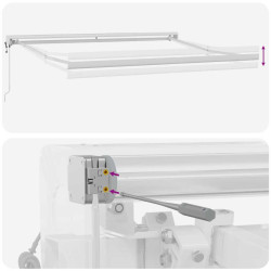 Copertina retractabila VidaXL 3330280 350x250 (Red/White) Thumb