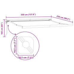 Copertina retractabila VidaXL 3330282 (Red/White) Thumb