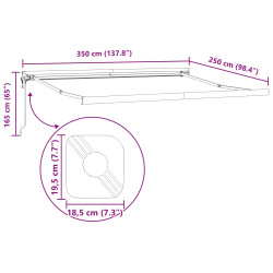 Copertina retractabila VidaXL 3330300 350x250 (Orange/Grey) Thumb