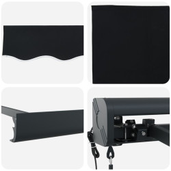 Copertina retractabila VidaXL 3330336 350x250 (Black) Thumb