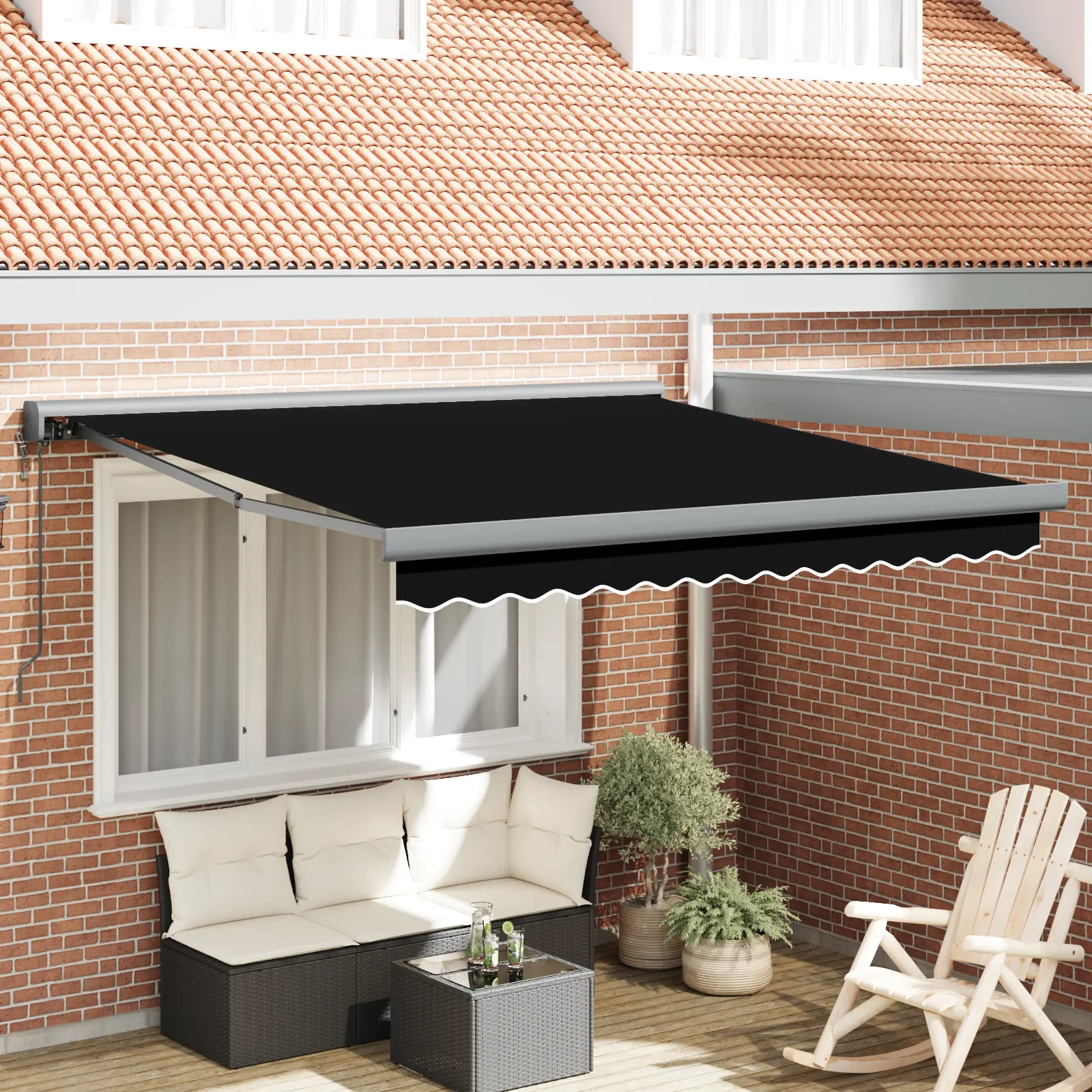 Copertina retractabila VidaXL 3330336 350x250 (Black) - 10
