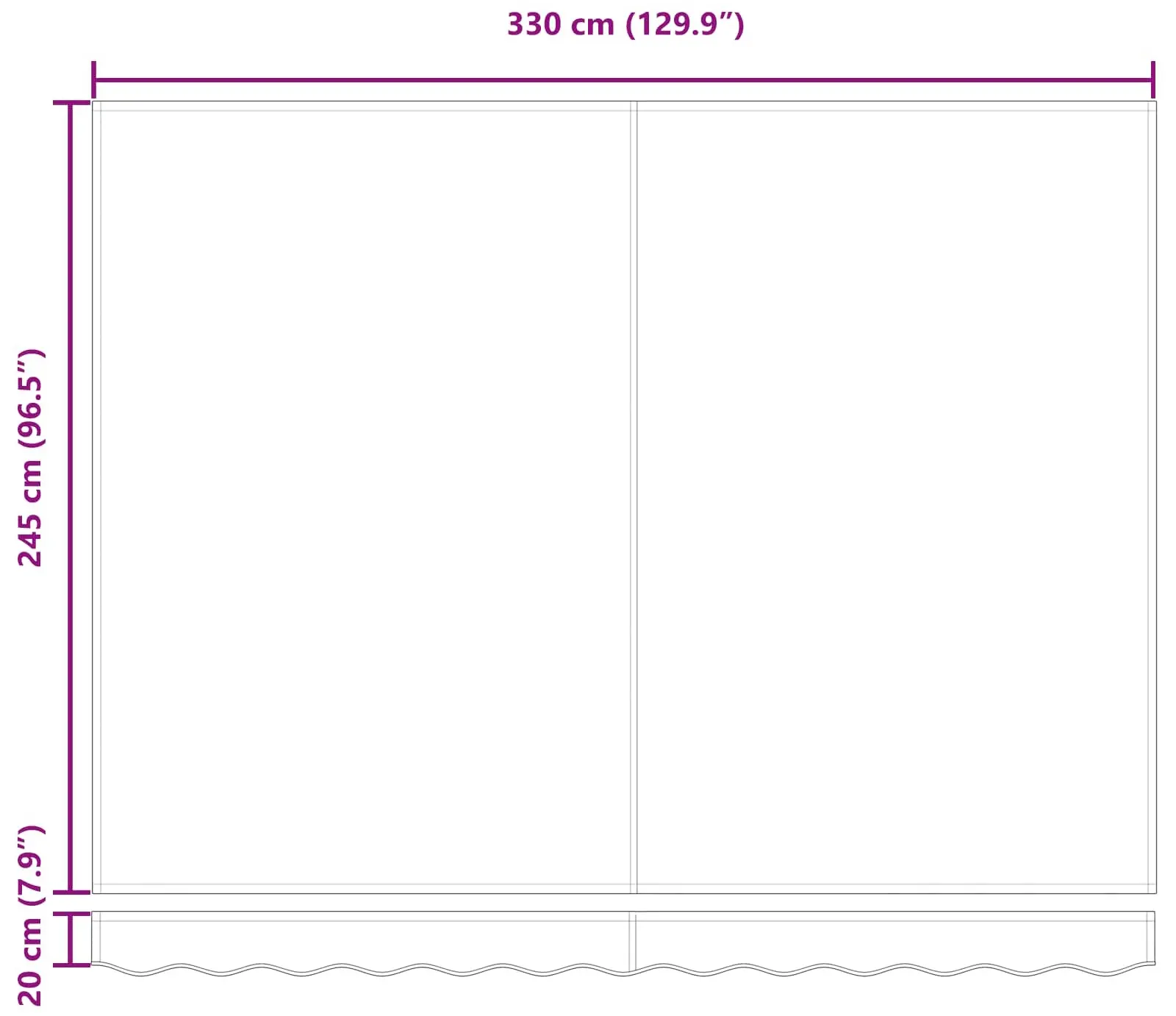 Copertina retractabila VidaXL 3330390 (Light Grey) - 8