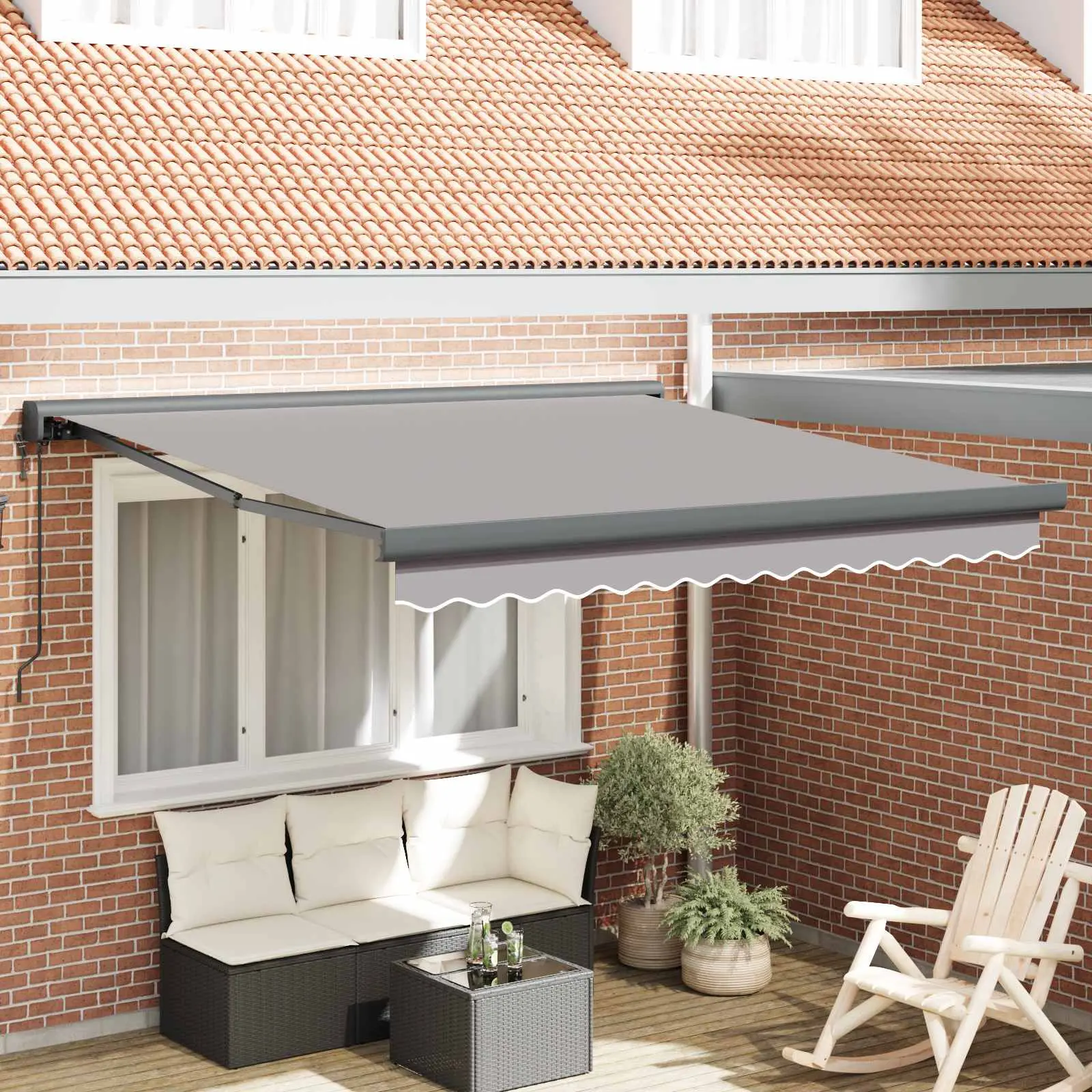 Copertina retractabila VidaXL 3330390 (Light Grey) - 9