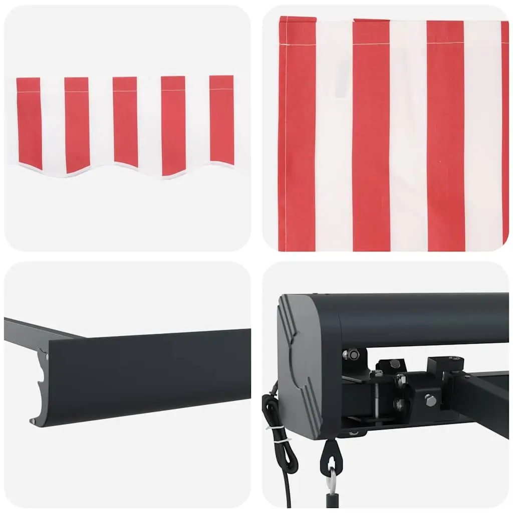 Copertina retractabila VidaXL 3330556 400x300 (Red/White) - 4