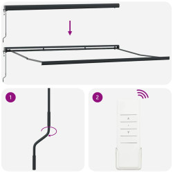 Copertina retractabila VidaXL 3330556 400x300 (Red/White) Thumb