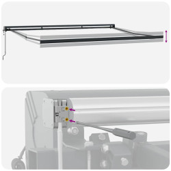 Copertina retractabila VidaXL 3330556 400x300 (Red/White) Thumb