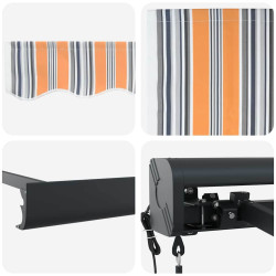 Copertina retractabila VidaXL 3330572 (Orange/Grey) Thumb