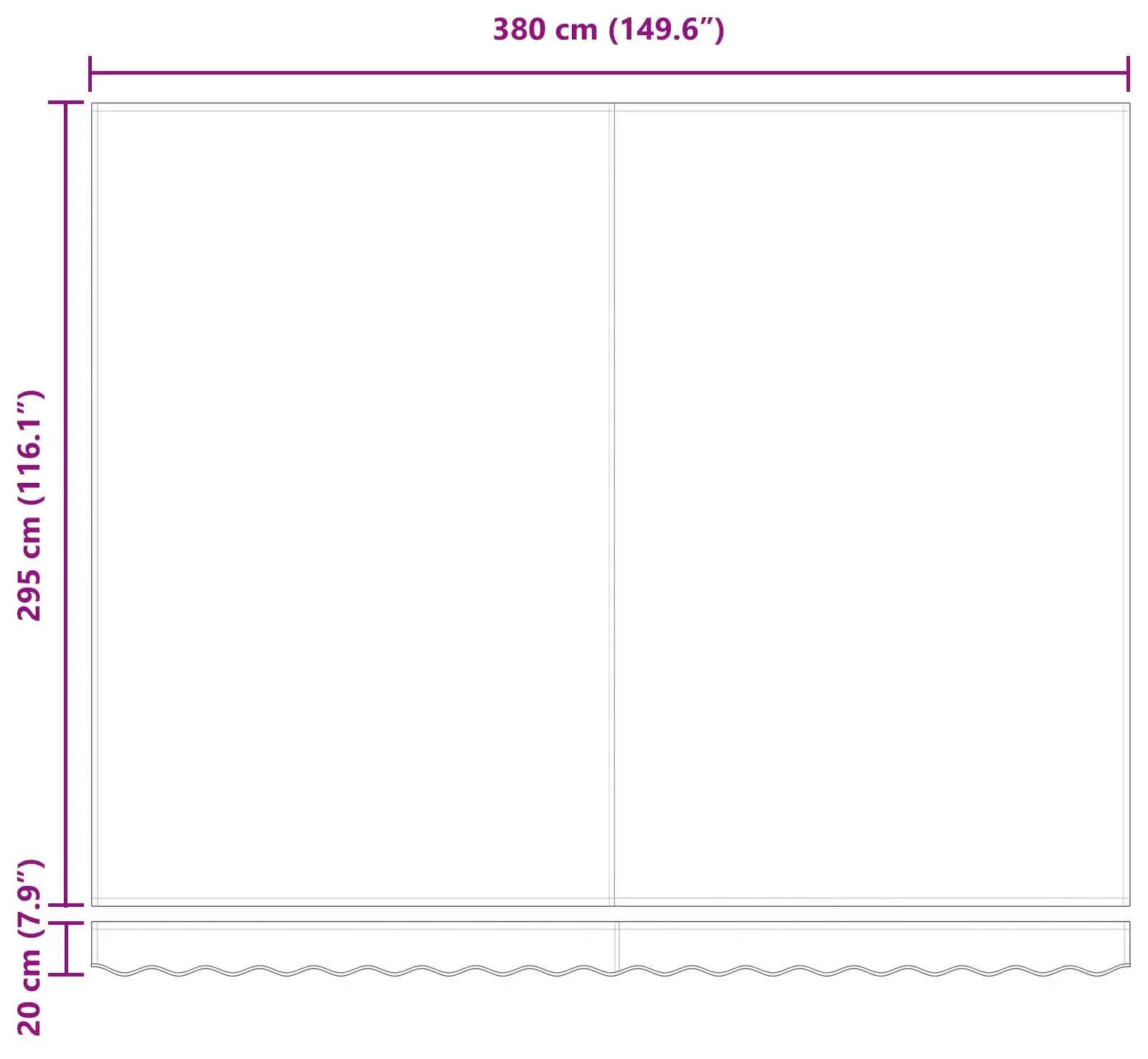 Маркиза выдвижная VidaXL 3330575 (Yellow/Black) - 9