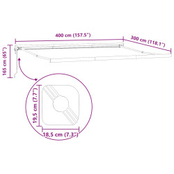Copertina retractabila VidaXL 3330700 (Red) Thumb