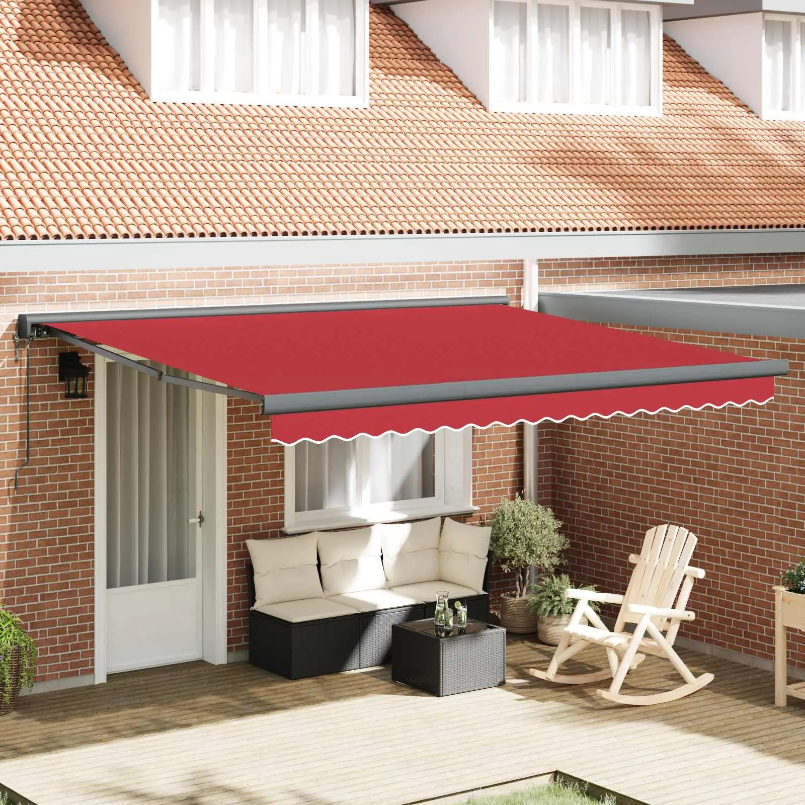 Copertina retractabila VidaXL 3330700 (Red) - 8