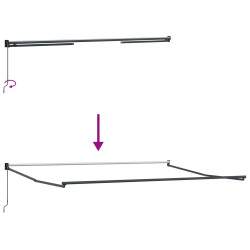 Copertina retractabila VidaXL 3331229 (Orange/Brown) Thumb