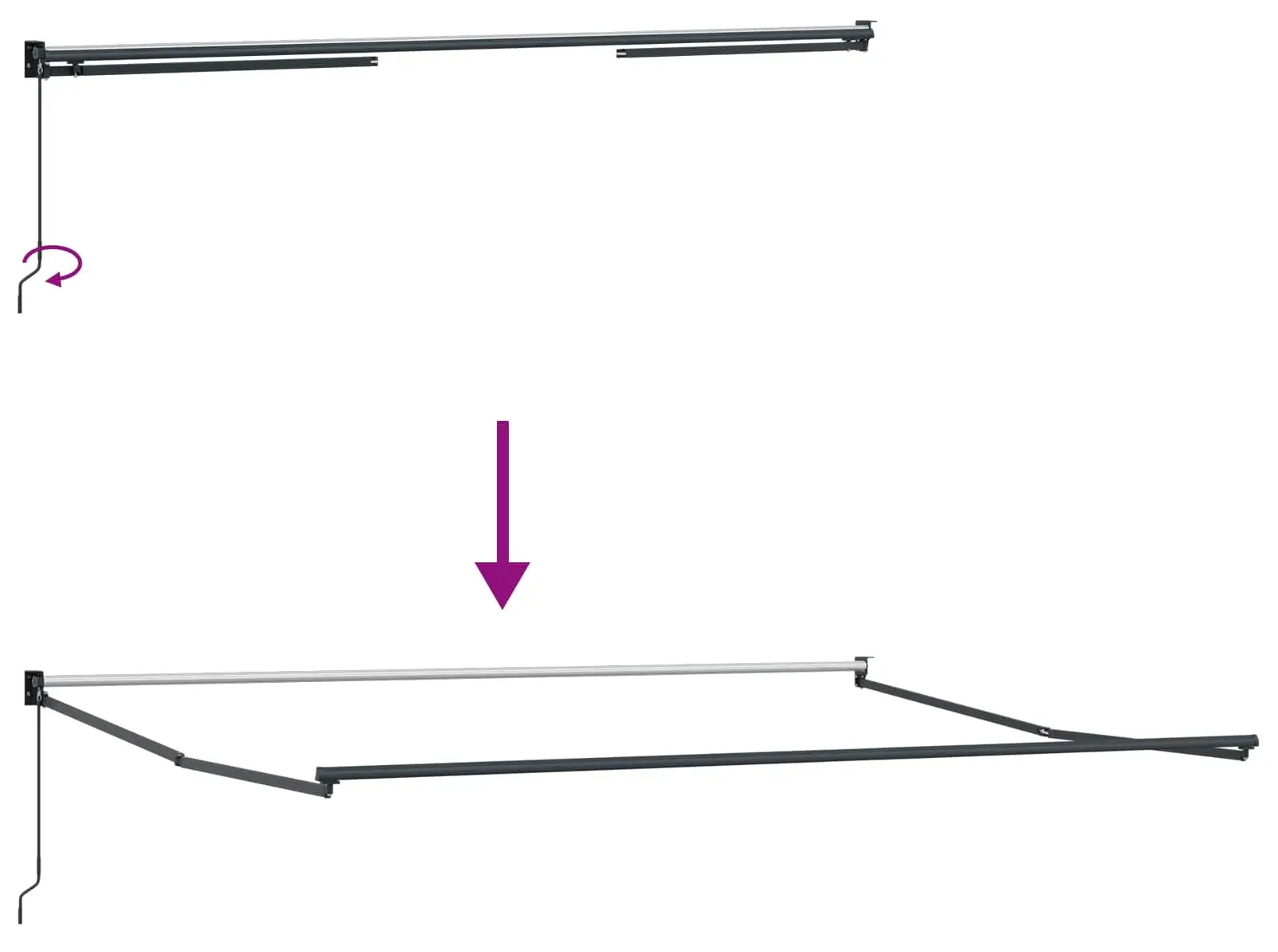 Copertina retractabila VidaXL 3331229 (Orange/Brown) - 6