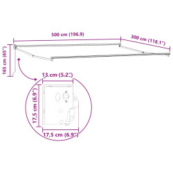 Copertina retractabila VidaXL 3331229 (Orange/Brown) Thumb