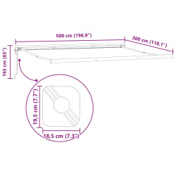 Маркиза выдвижная VidaXL 3331232 500x300 (Orange/Brown) Thumb