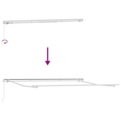 Copertina retractabila VidaXL 3331243 (Yellow/Orange) Thumb