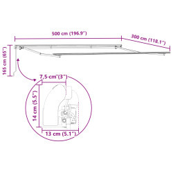 Copertina retractabila VidaXL 3331243 (Yellow/Orange) Thumb