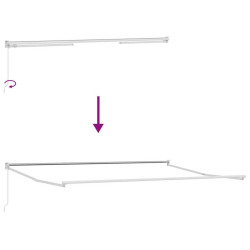 Маркиза выдвижная VidaXL 3331251 500x300 (Yellow/Orange) Thumb