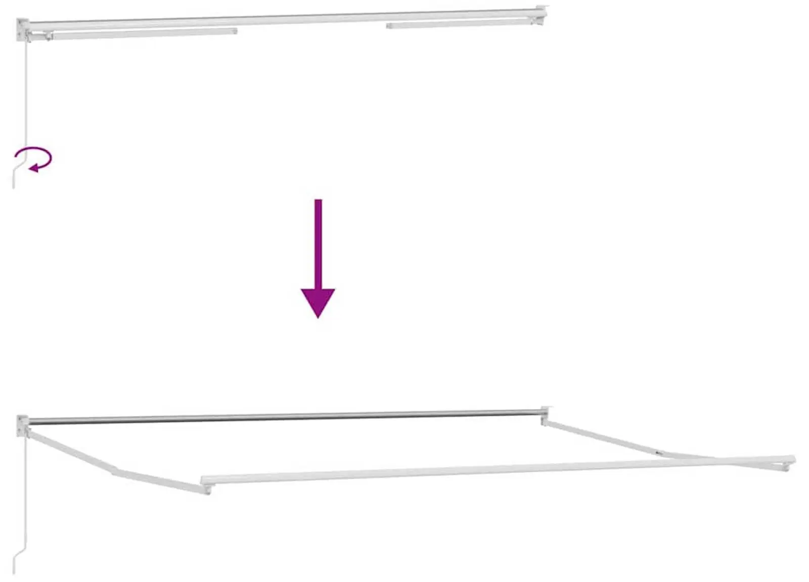 Маркиза выдвижная VidaXL 3331251 500x300 (Yellow/Orange)