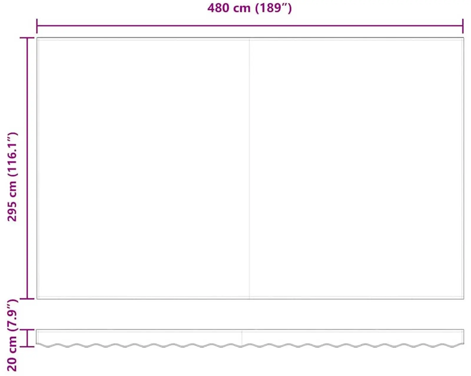 Маркиза выдвижная VidaXL 3331251 500x300 (Yellow/Orange)