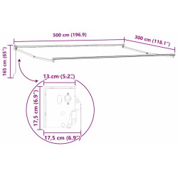 Маркиза выдвижная VidaXL 3331251 500x300 (Yellow/Orange) Thumb