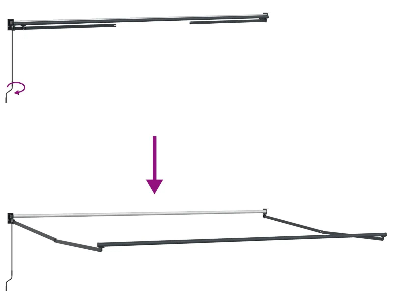 Маркиза выдвижная VidaXL 3331253 (Yellow/Orange) - 5