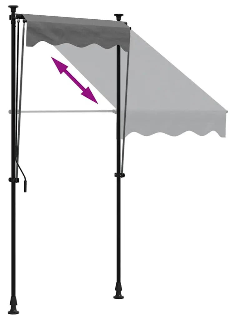 Маркиза выдвижная VidaXL 368736 100x150 (Anthracite) - 5