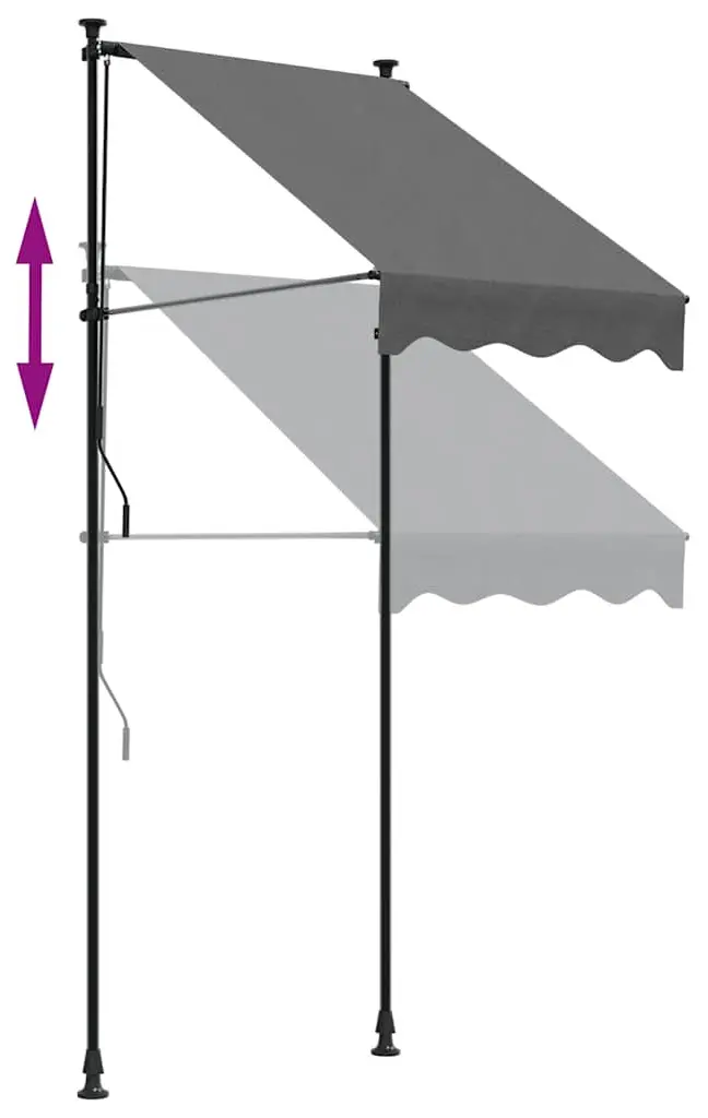 Маркиза выдвижная VidaXL 368736 100x150 (Anthracite) - 6