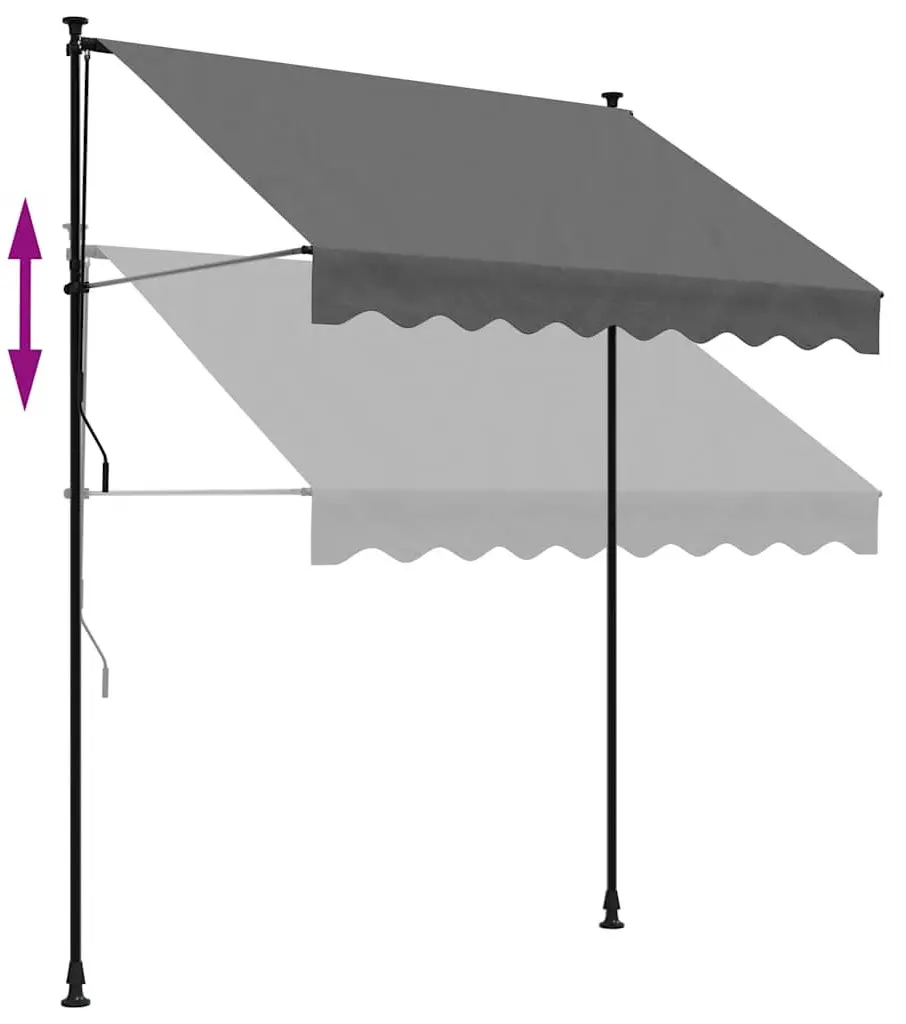 Маркиза выдвижная VidaXL 368738 200x150 (Anthracite) - 6