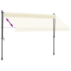 Маркиза выдвижная VidaXL 368747 300x150 (Cream) Thumb