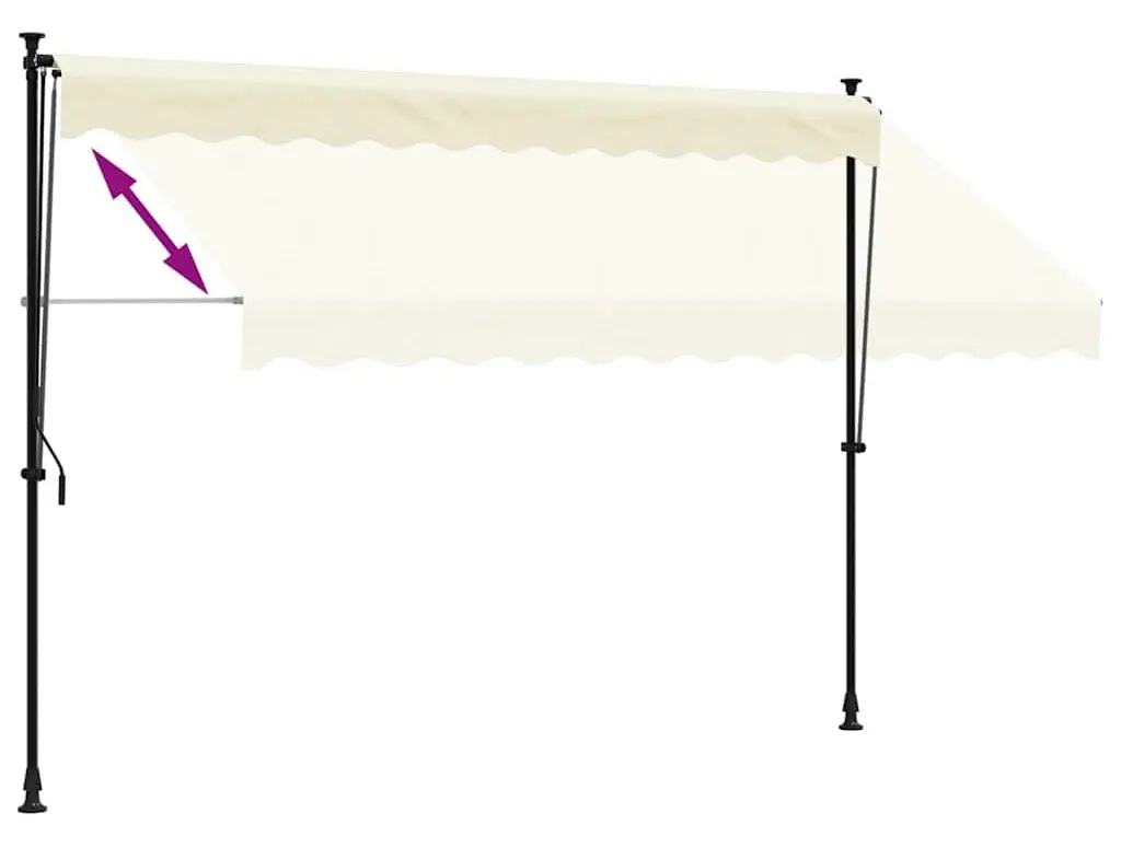 Маркиза выдвижная VidaXL 368747 300x150 (Cream) - 5