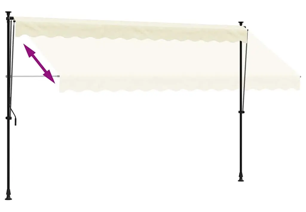 Маркиза выдвижная VidaXL 368748 350x150 (Cream) - 5