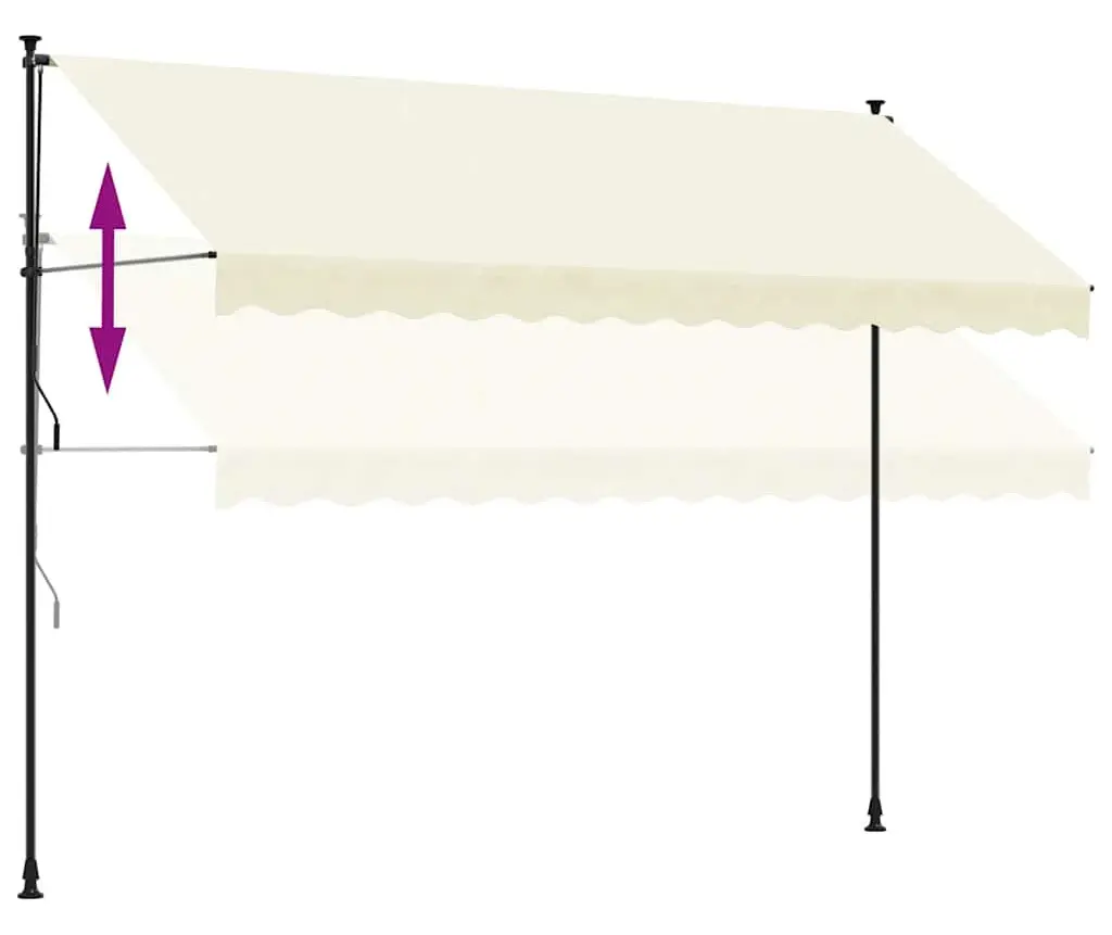 Маркиза выдвижная VidaXL 368748 350x150 (Cream) - 6